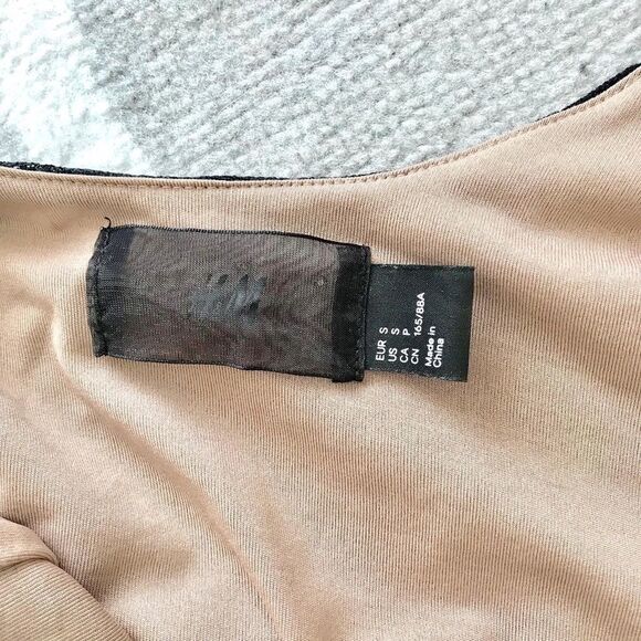 H&M Black Label Fitted Long Sleeve Lace Dress S - Picture 10 of 11